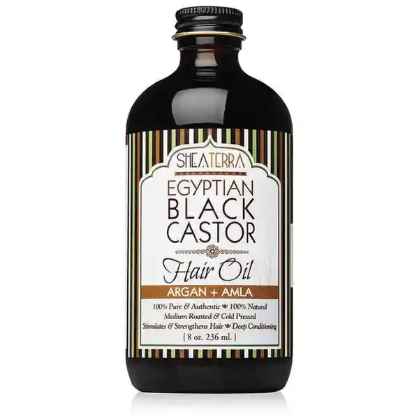 100% Pure Egyptian Black Castor Oil ARGAN + AMLA