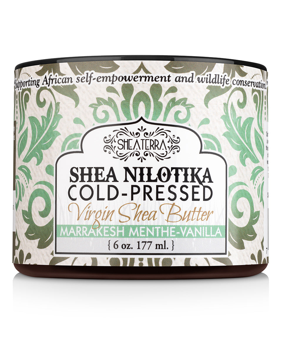 Shea Nilotika Cold Pressed Virgin Shea Butter MARRAKESH MENTHE VANILLA